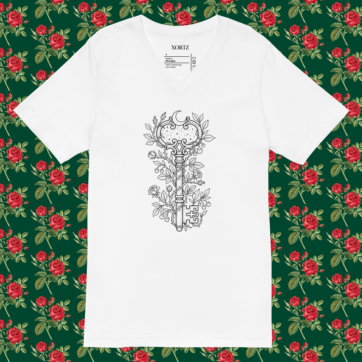 Rose Key V-Neck